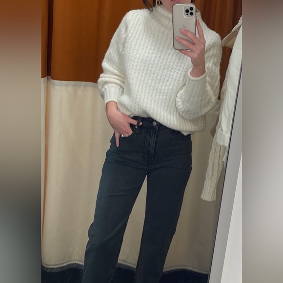 Madewell Oversized Chunky Knit Sweater in White - Picture 5 of 5